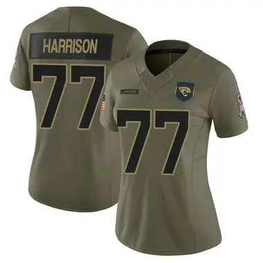 Anton Harrison Women's Limited Olive Jacksonville Jaguars 2025 Salute to Service Jersey