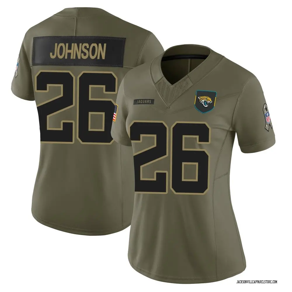 Antonio Johnson Women's Limited Olive Jacksonville Jaguars 2025 Salute to Service Jersey