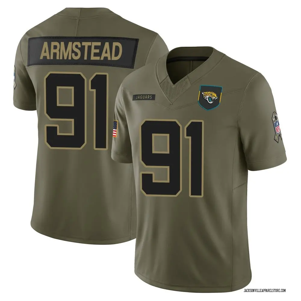 Arik Armstead Youth Limited Olive Jacksonville Jaguars 2025 Salute to Service Jersey