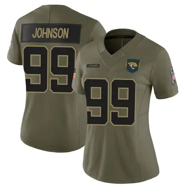 Austin Johnson Women's Limited Olive Jacksonville Jaguars 2025 Salute to Service Jersey