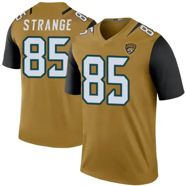 Brenton Strange Youth Legend Gold Jacksonville Jaguars Color Rush Bold Jersey