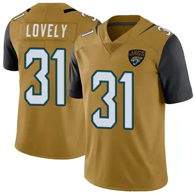 Keni-H Lovely Men's Limited Gold Jacksonville Jaguars Color Rush Vapor Untouchable Jersey