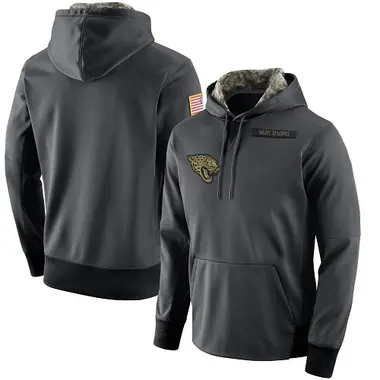 Men's Anthracite Jacksonville Jaguars Salute to Service Player Performance Hoodie